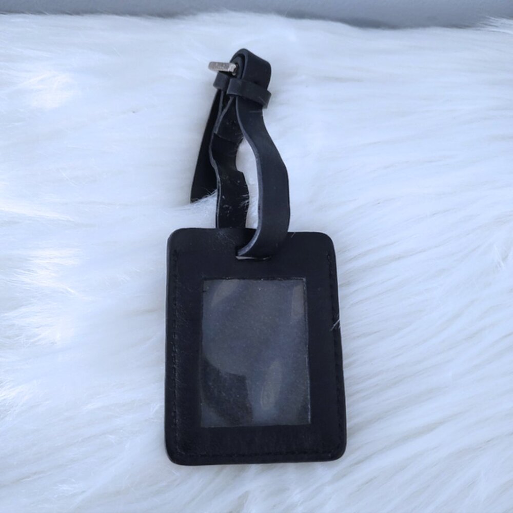 Bally leather luggage tag EUC
